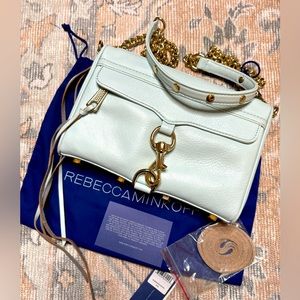 NEW!! REBECCA MINKOFF MINI MAC CROSSBODY BAG PURSE COLOR TRANQUIL $195